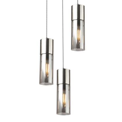 Globo - Підвісна люстра 3xE27/25W/230V діаметр 30 см матовий хром