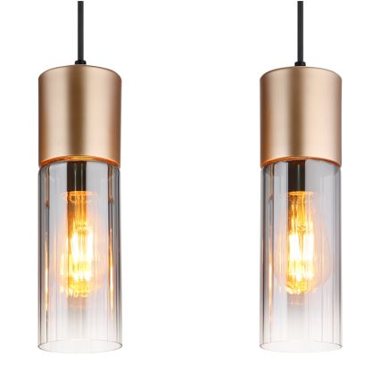 Globo - Підвісна люстра 3xE27/25W/230V бронзовий