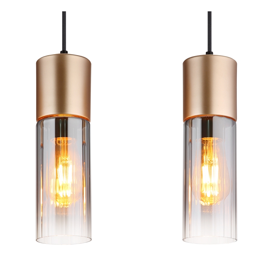 Globo - Підвісна люстра 3xE27/25W/230V бронзовий