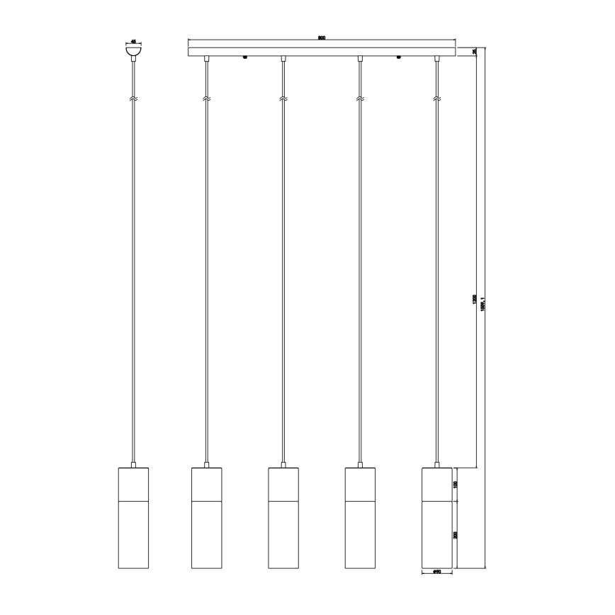 Globo - Подвесная люстра 4xE27/25W/230V матовый хром