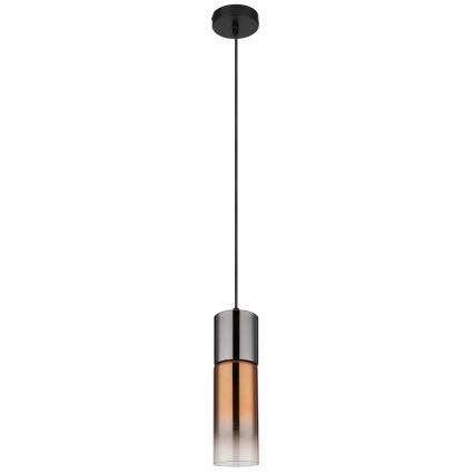 Globo - Підвісна люстра 1xE27/25W/230V діаметр 10,5 см чорний/мідний