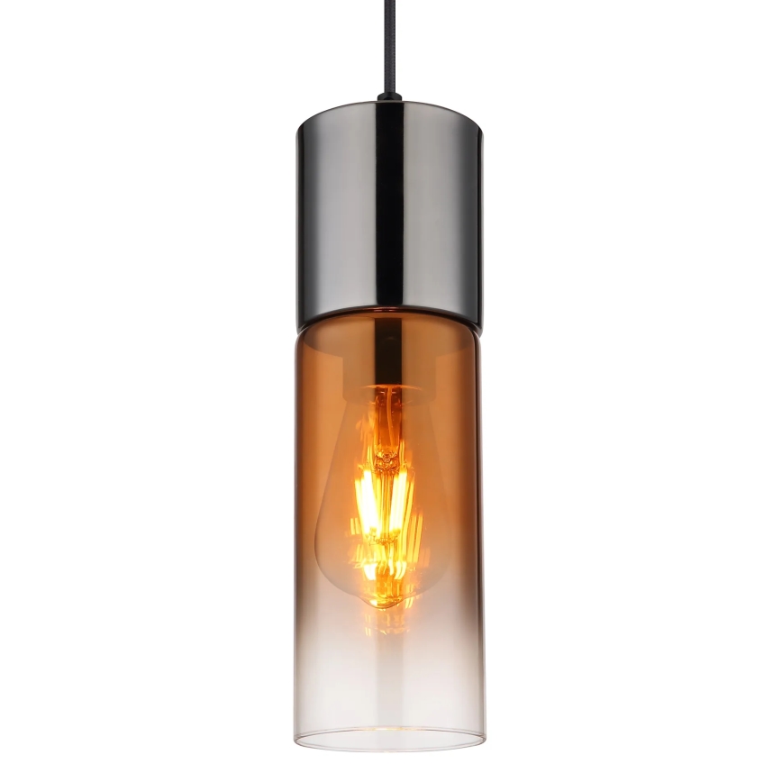Globo - Підвісна люстра 1xE27/25W/230V діаметр 10,5 см чорний/мідний