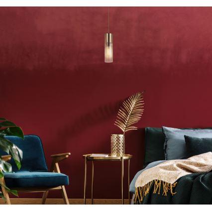 Globo - Підвісна люстра 1xE27/25W/230V діаметр 10,5 см латунь