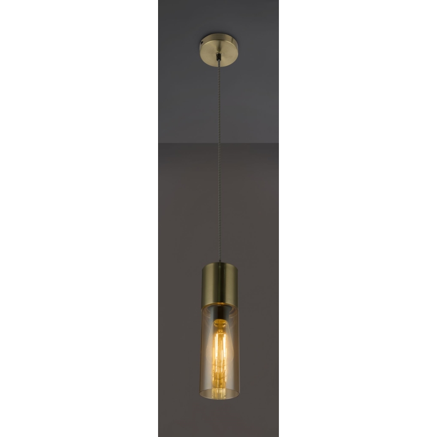 Globo - Підвісна люстра 1xE27/25W/230V діаметр 10,5 см латунь