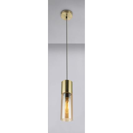 Globo - Підвісна люстра 1xE27/25W/230V діаметр 10,5 см латунь