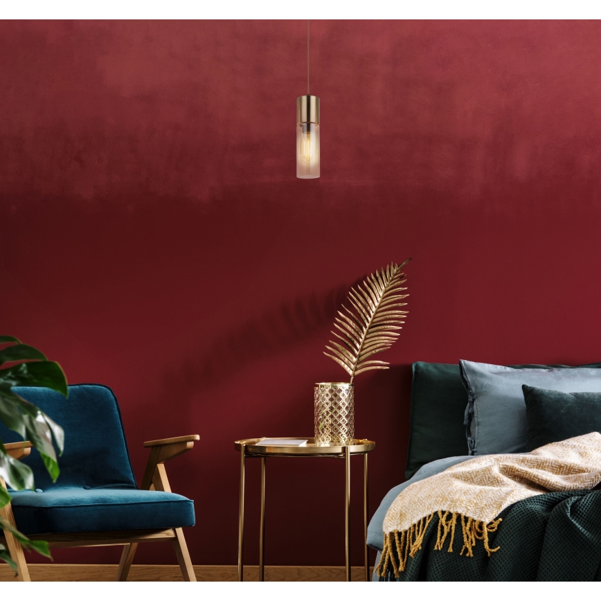 Globo - Подвесная люстра 1xE27/25W/230V диаметр 10,5 см латунь