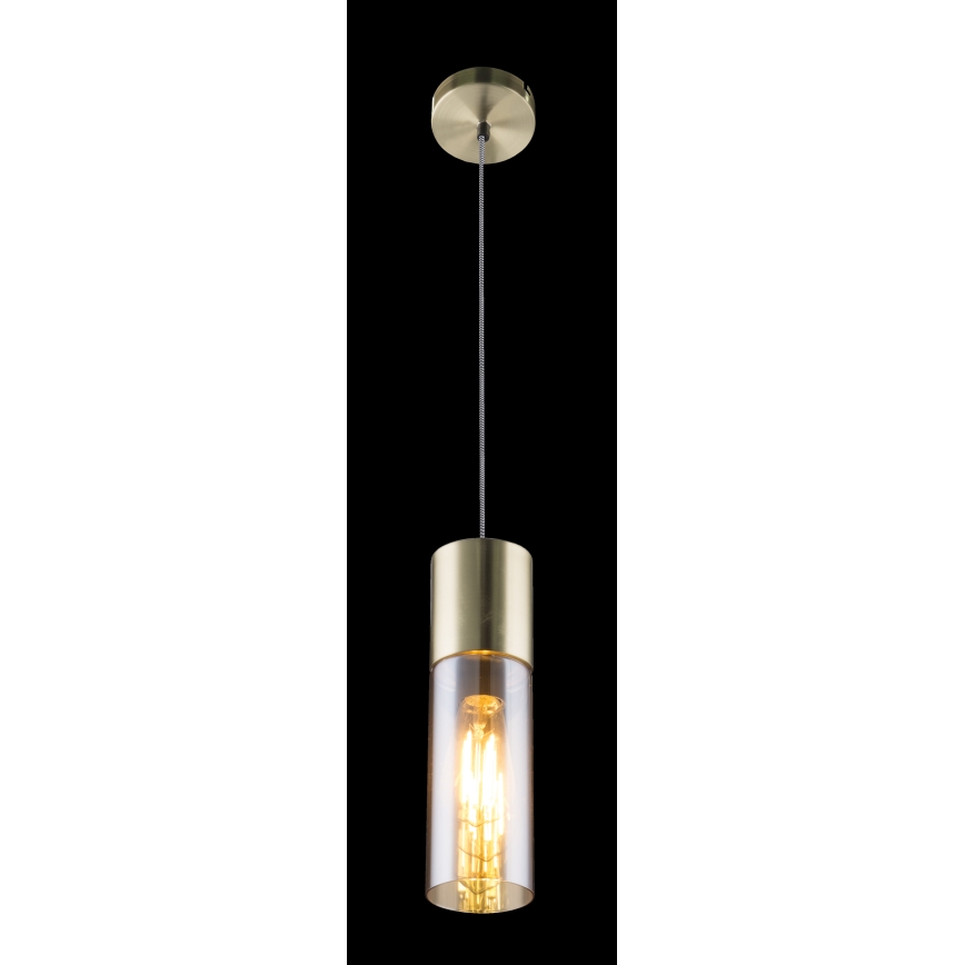 Globo - Подвесная люстра 1xE27/25W/230V диаметр 10,5 см латунь