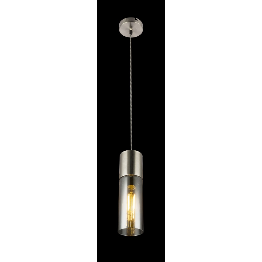 Globo - Підвісна люстра 1xE27/25W/230V діаметр 10,5 см матовий хром