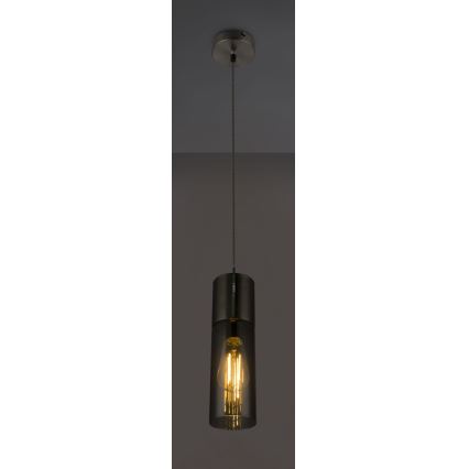 Globo - Підвісна люстра 1xE27/25W/230V діаметр 10,5 см матовий хром