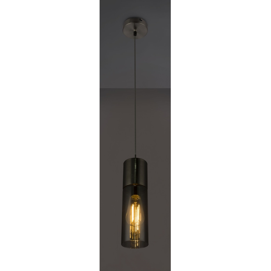 Globo - Підвісна люстра 1xE27/25W/230V діаметр 10,5 см матовий хром