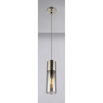 Globo - Підвісна люстра 1xE27/25W/230V діаметр 10,5 см матовий хром