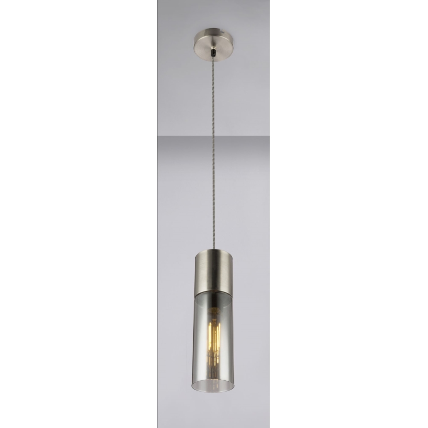 Globo - Підвісна люстра 1xE27/25W/230V діаметр 10,5 см матовий хром