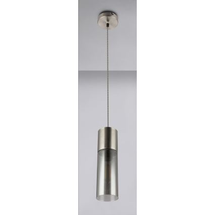 Globo - Підвісна люстра 1xE27/25W/230V діаметр 10,5 см матовий хром
