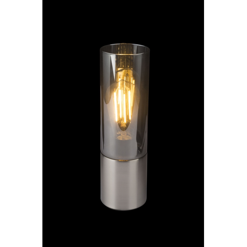 Globo - Сенсорна настільна лампа 1xE27/25W/230V діаметр 9 см матовий хром