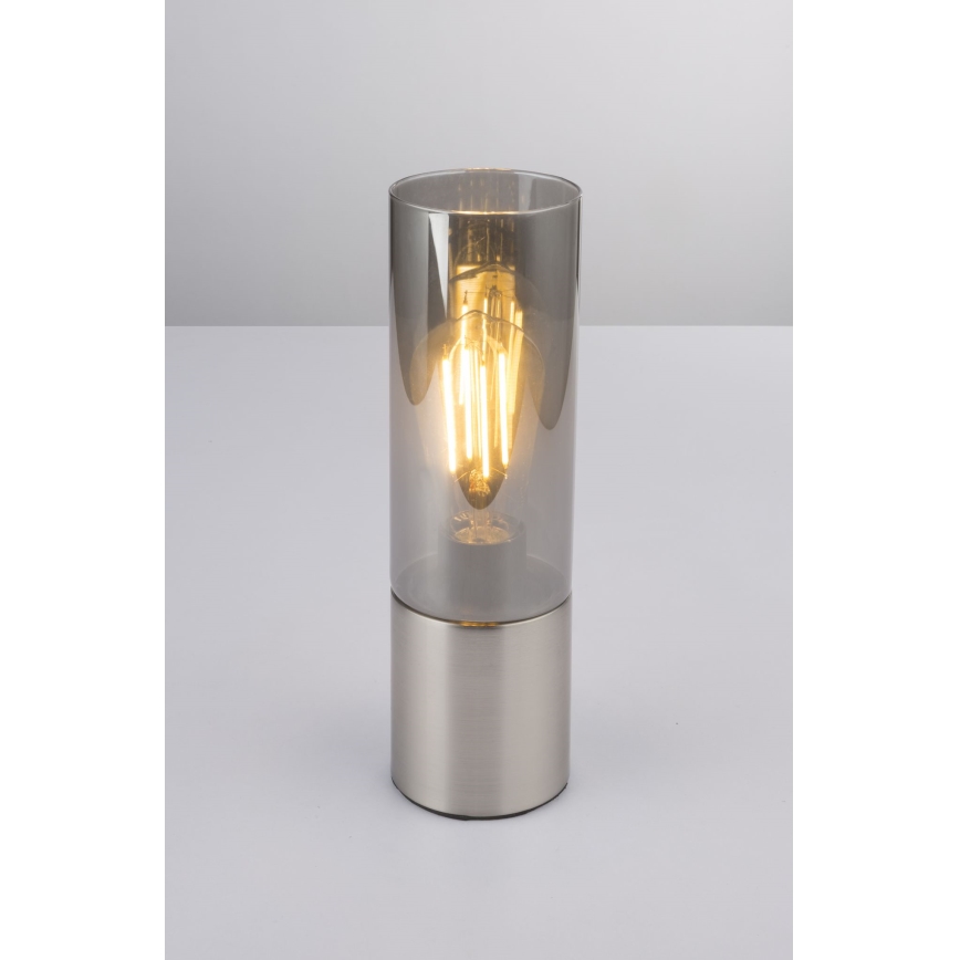 Globo - Сенсорная настольная лампа 1xE27/25W/230V диаметр 9 см матовый хром