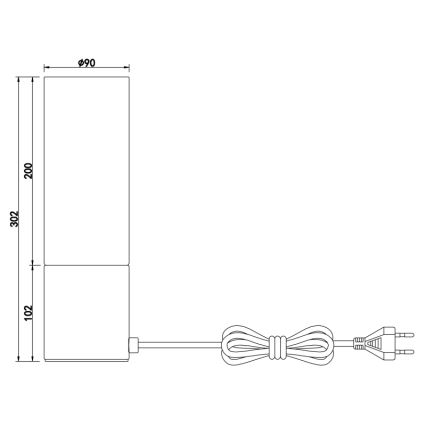Globo - Настільна сенсорна лампа 1xE27/25W/230V діам. 9 см чорна