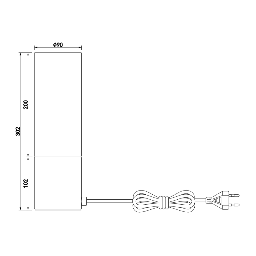 Globo - Сенсорная настольная лампа 1xE27/25W/230V диаметр 9 см черный