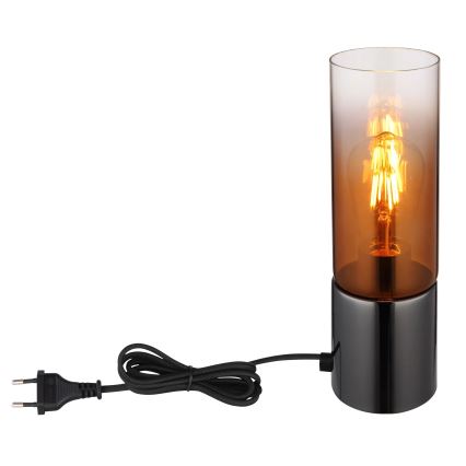 Globo - Сенсорна настільна лампа 1xE27/25W/230V діаметр 9 см чорний/мідний