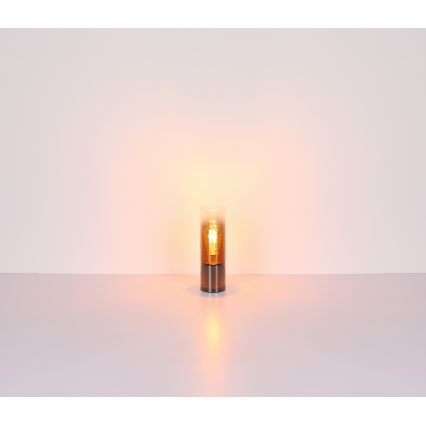 Globo - Сенсорная настольная лампа 1xE27/25W/230V диаметр 9 см черный/медный