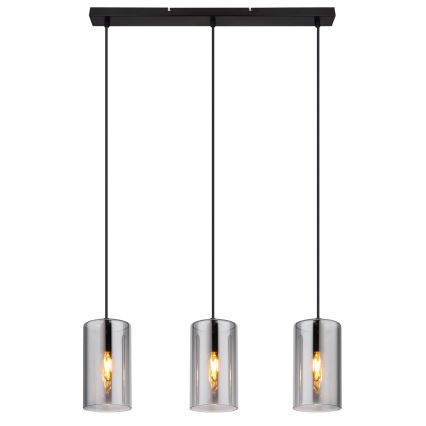 Globo - Підвісна люстра 3xE14/25W/230V чорний
