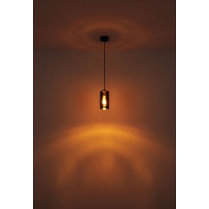 Globo - Підвісна люстра 1xE27/25W/230V діаметр 11 см чорний