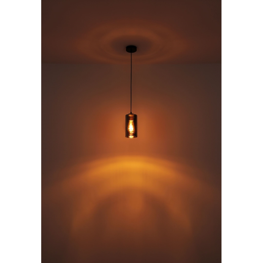 Globo - Підвісна люстра 1xE27/25W/230V діаметр 11 см чорний