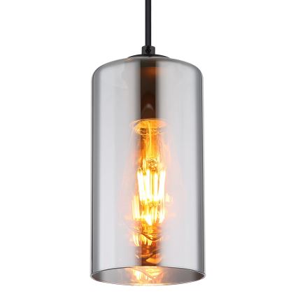 Globo - Підвісна люстра 1xE27/25W/230V діаметр 11 см чорний