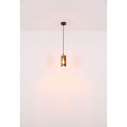 Globo - Подвесная люстра 1xE27/25W/230V диаметр 11 см черный