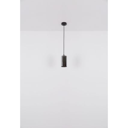 Globo - Подвесная люстра 1xE27/25W/230V диаметр 11 см черный