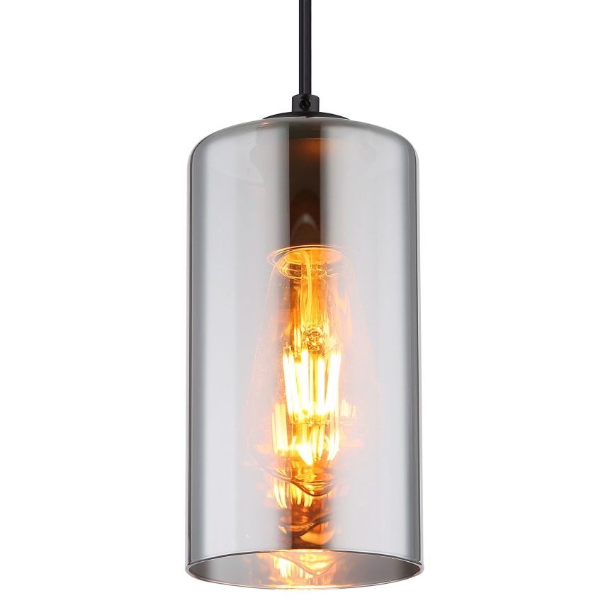 Globo - Подвесная люстра 1xE27/25W/230V диаметр 11 см черный