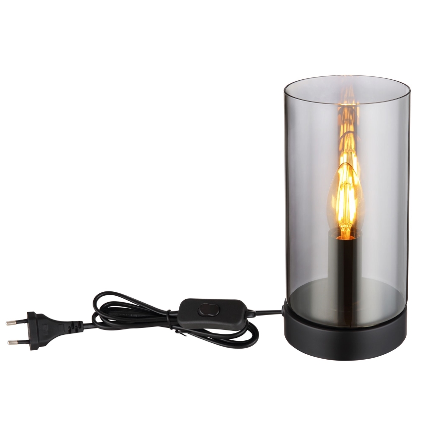 Globo - Настольная лампа 1xE14/25W/230V диаметр 11 см черный