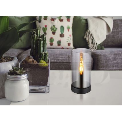 Globo - Настольная лампа 1xE14/25W/230V диаметр 11 см черный