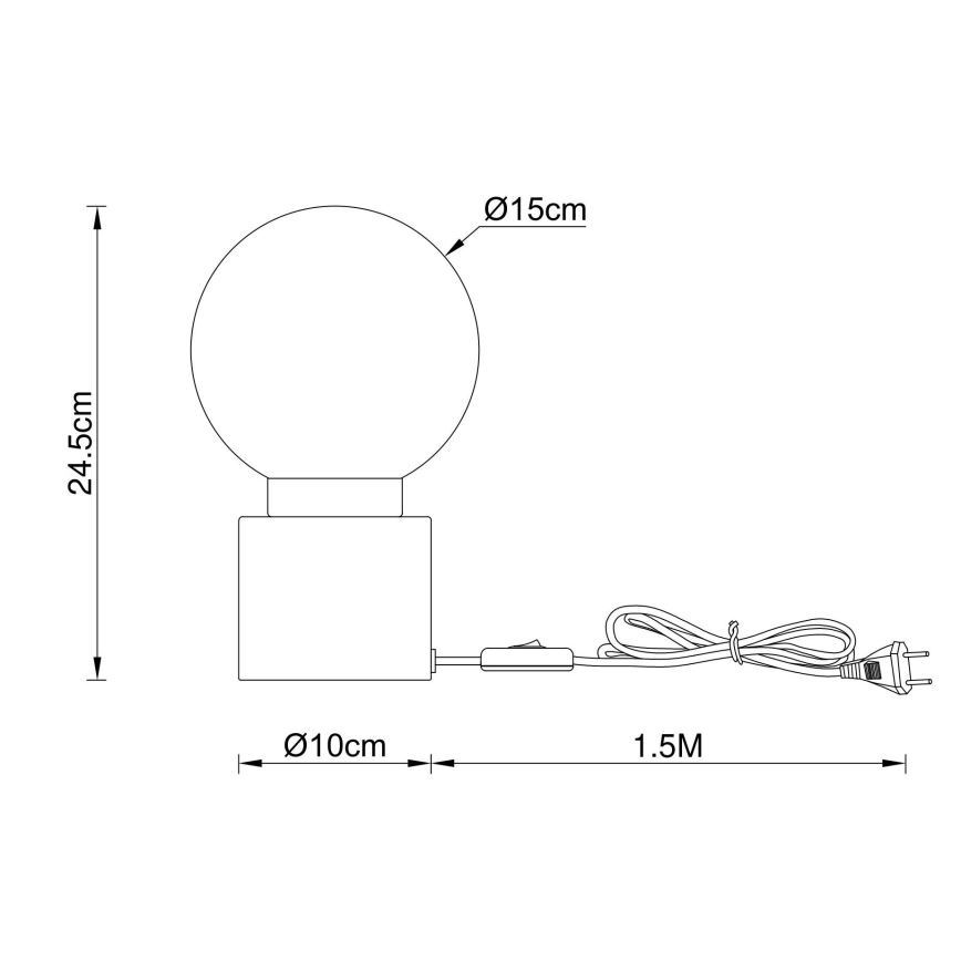 Globo - Настільна лампа 1xE14/25W/230V чорний