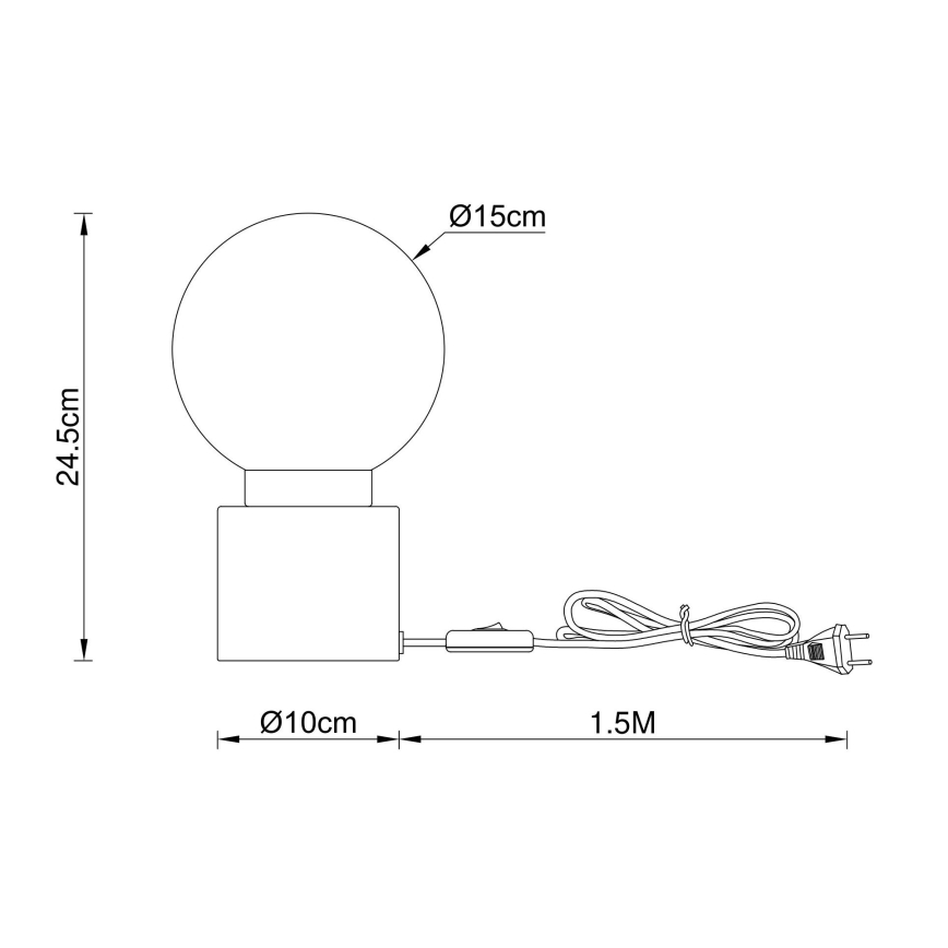 Globo - Настольная лампа 1xE14/25W/230V блестящий хром