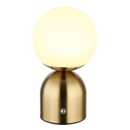 Globo - Сенсорна настільна LED лампа з регулюванням яскравості LED/2,5W/3,7V 2700K/4000K/6500K 1800 mAh USB латунь