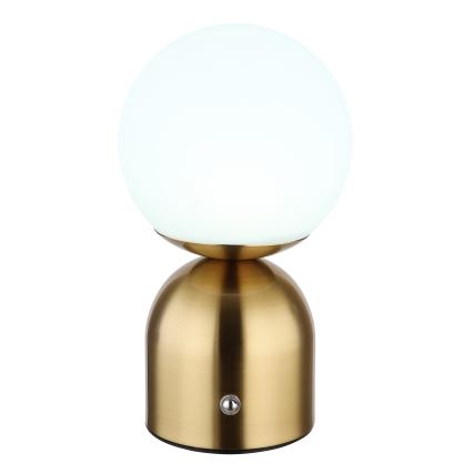 Globo - Сенсорна настільна LED лампа з регулюванням яскравості LED/2,5W/3,7V 2700K/4000K/6500K 1800 mAh USB латунь