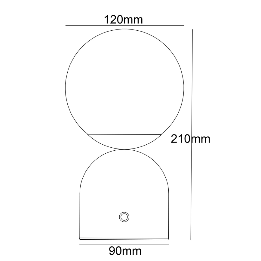 Globo - Сенсорна настільна LED лампа з регулюванням яскравості LED/2,5W/3,7V 2700/4000/6500K 1800 mAh USB білий