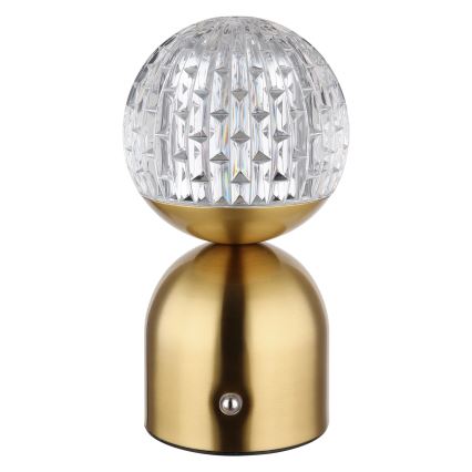 Globo - Сенсорна настільна LED лампа з регулюванням яскравості LED/2,5W/3,7V 2700/4000/6500K 1800 mAh USB латунь