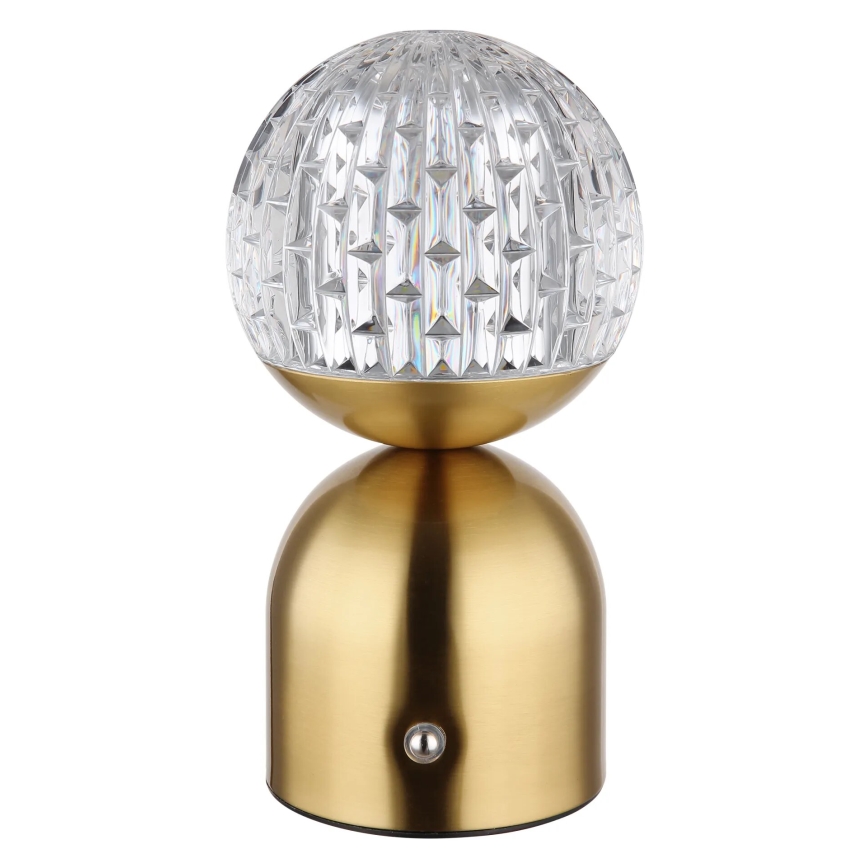Globo - Сенсорна настільна LED лампа з регулюванням яскравості LED/2,5W/3,7V 2700/4000/6500K 1800 mAh USB латунь