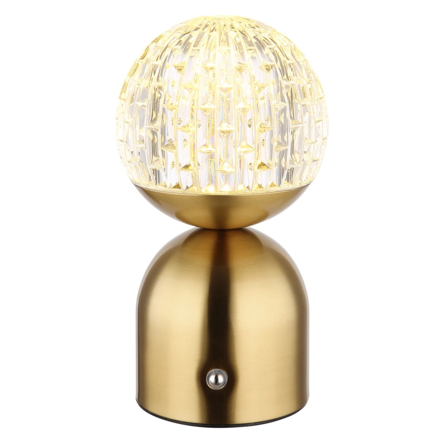 Globo - Сенсорна настільна LED лампа з регулюванням яскравості LED/2,5W/3,7V 2700/4000/6500K 1800 mAh USB латунь