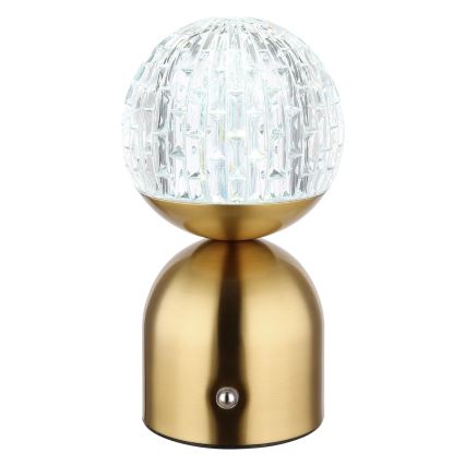 Globo - Сенсорна настільна LED лампа з регулюванням яскравості LED/2,5W/3,7V 2700/4000/6500K 1800 mAh USB латунь