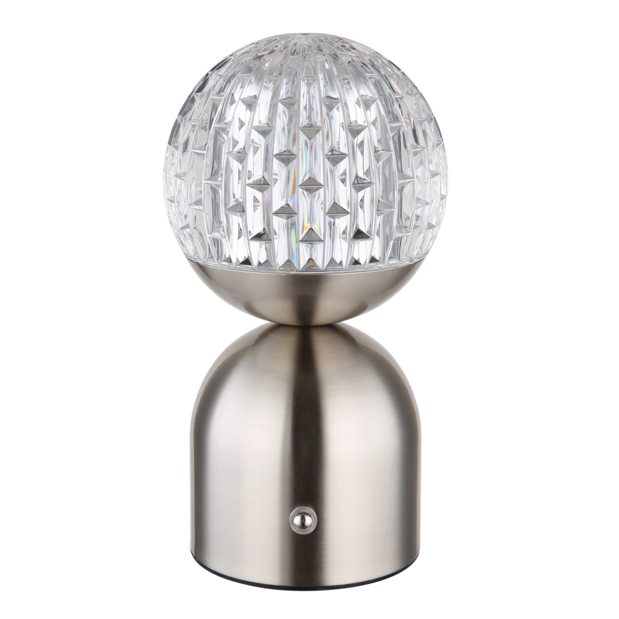 Globo - Сенсорна настільна LED лампа з регулюванням яскравості LED/2,5W/3,7V 2700/4000/6500K 1800 mAh USB матовий хром