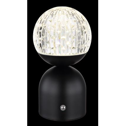 Globo - Сенсорна настільна LED лампа з регулюванням яскравості LED/2,5W/3,7V 2700/4000/6500K 1800 mAh USB чорний