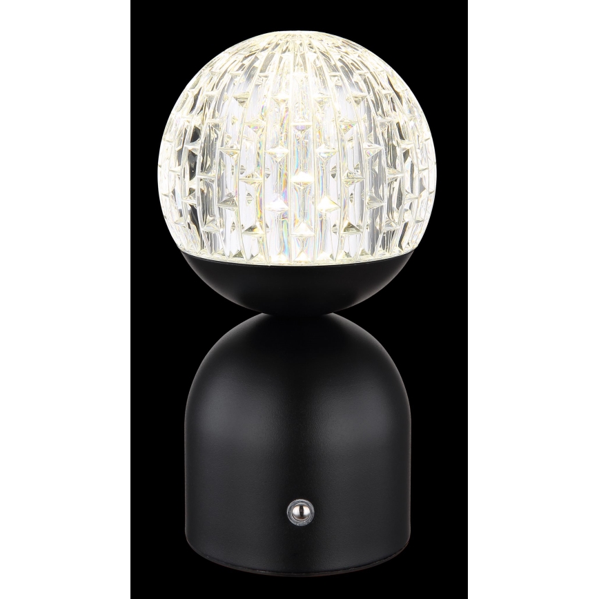Globo - Сенсорна настільна LED лампа з регулюванням яскравості LED/2,5W/3,7V 2700/4000/6500K 1800 mAh USB чорний