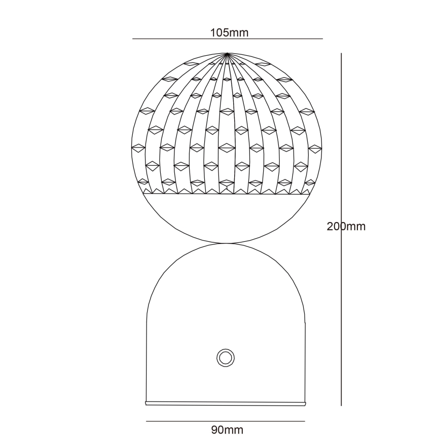Globo - Сенсорна настільна LED лампа з регулюванням яскравості LED/2,5W/3,7V 2700/4000/6500K 1800 mAh USB чорний
