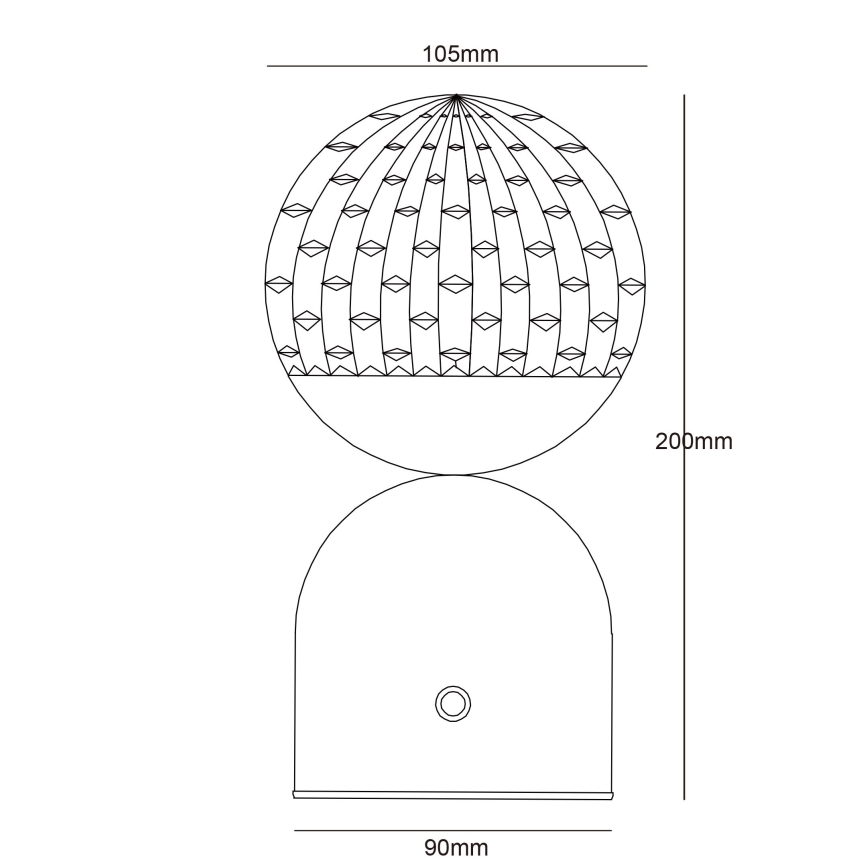 Globo - Сенсорна настільна LED лампа з регулюванням яскравості LED/2,5W/3,7V 2700/4000/65000K 1800 mAh USB білий