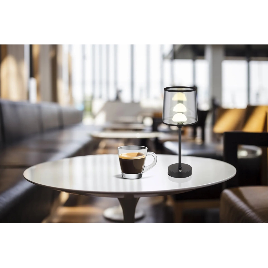 Globo - Светодиодная сенсорная настольная лампа с регулируемой яркостью, аккумуляторная LED/2,5 Вт/3,7 В 2700/4000/6500K 1800 мАч, черная