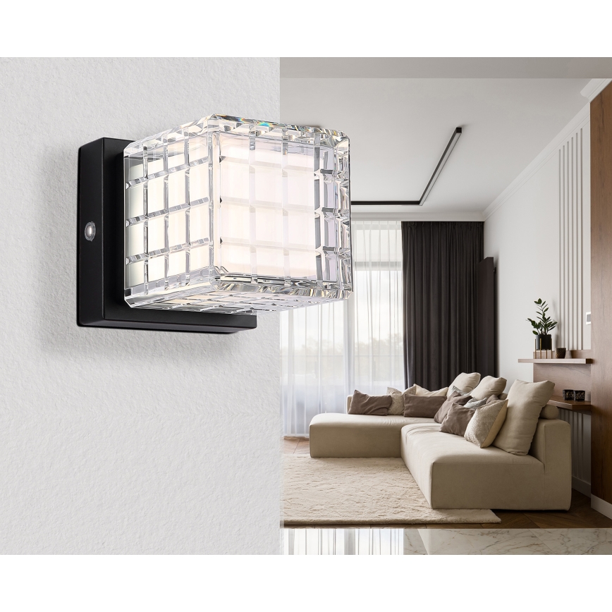Globo - Светодиодная сенсорная настольная лампа с регулированием яркости LED/2,5W/3,7V 2700K/4000K/6500K 1800 mAh USB черный