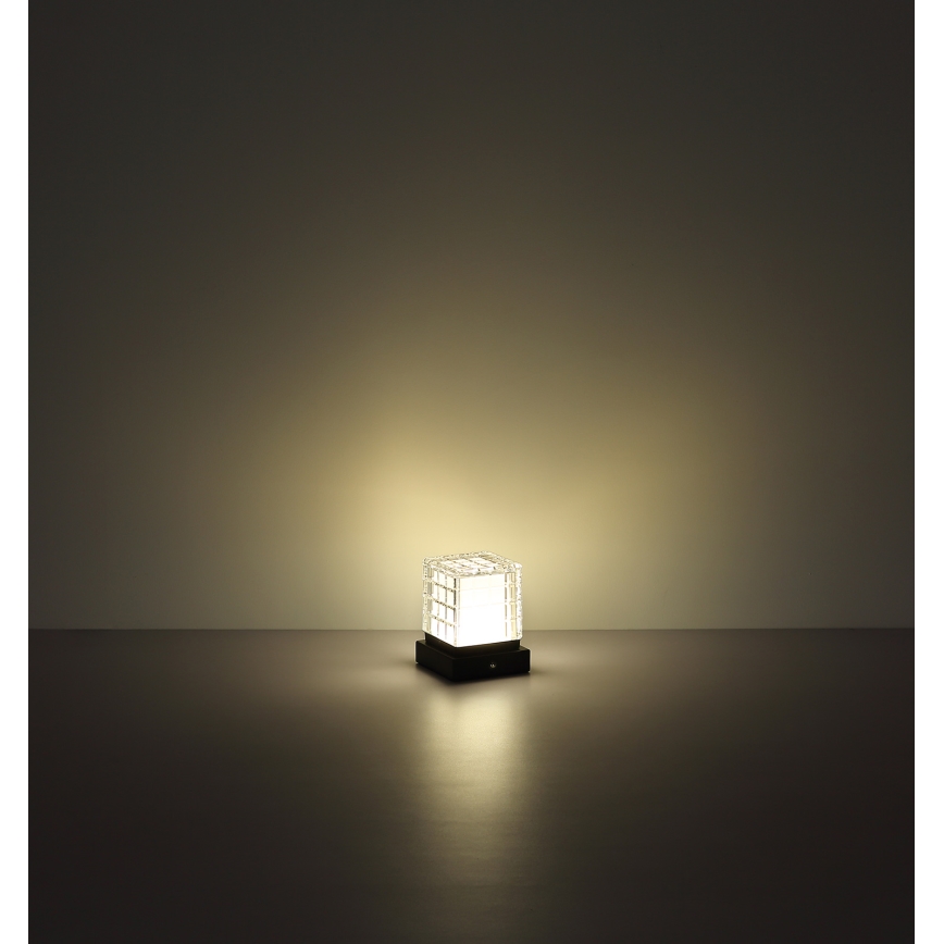 Globo - Светодиодная сенсорная настольная лампа с регулированием яркости LED/2,5W/3,7V 2700K/4000K/6500K 1800 mAh USB черный