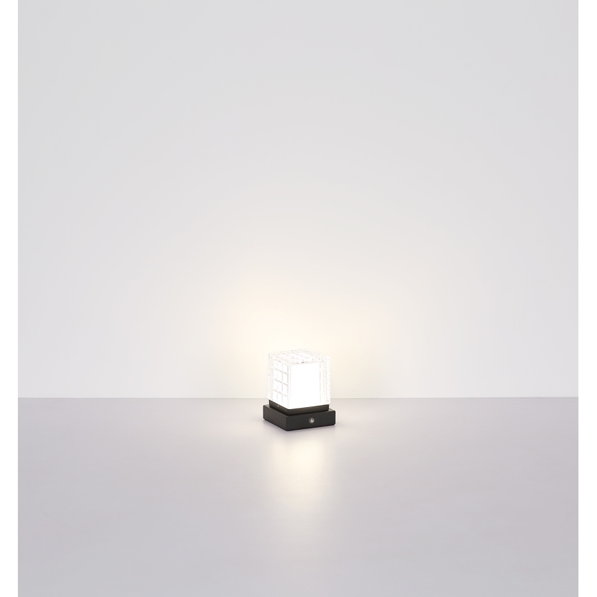 Globo - Светодиодная сенсорная настольная лампа с регулированием яркости LED/2,5W/3,7V 2700K/4000K/6500K 1800 mAh USB черный